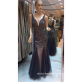 2018 New Sexy Elegant Spaghetti Strap Exquisite Full Beaded Tulle Mermaid Prom Evening Dress